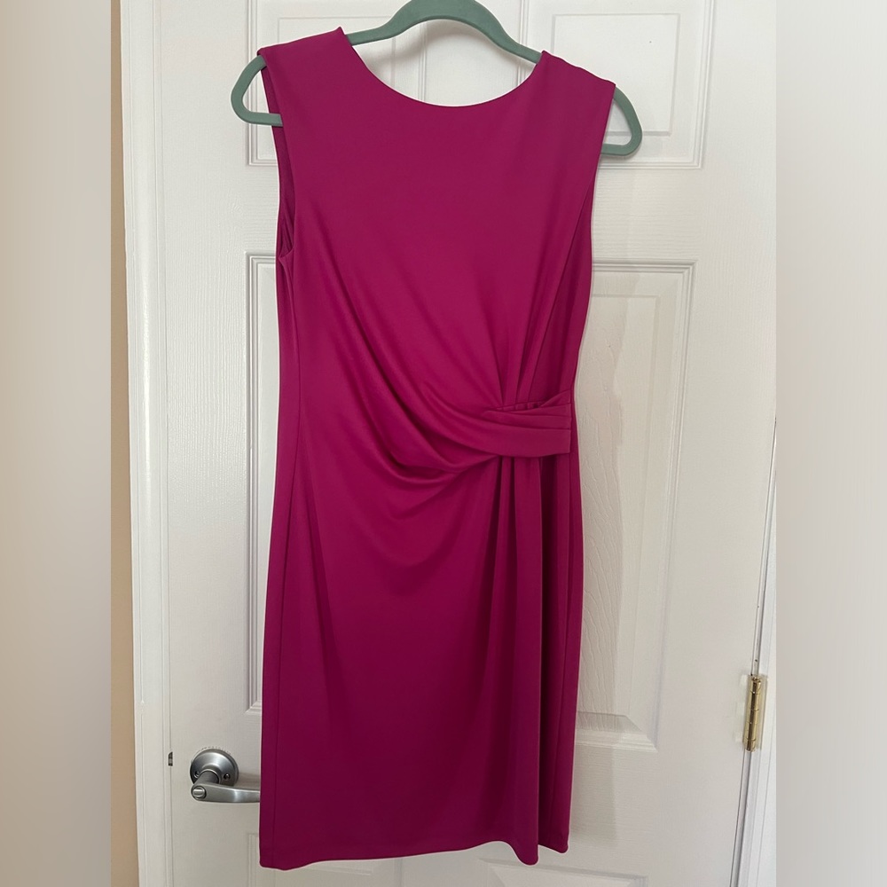 Ann Klein shift twisted waist dress 8 wedding formal fancy